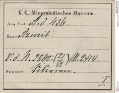 Etiketten zu Azurit (NHMW-MIN-Ad436)
